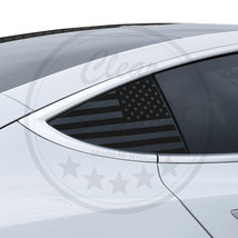 Fits Tesla Model 3 Rear Quarter Window American Flag Vinyl Decal Sticker - £15.72 GBP