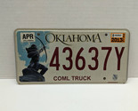 Oklahoma License Plate Commercial Coml Truck - Expired 2013 -  43637Y Ar... - £6.65 GBP