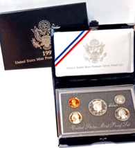 1997 U.S. Mint Premier Silver Proof Set Original Mint Packaging &amp; Coa - £39.56 GBP