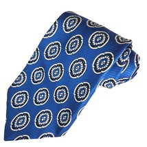 Vintage Dayton’s Blue Medallion Tie 4.25&quot; Wide Polyester Retro Classic - $355.66 MXN