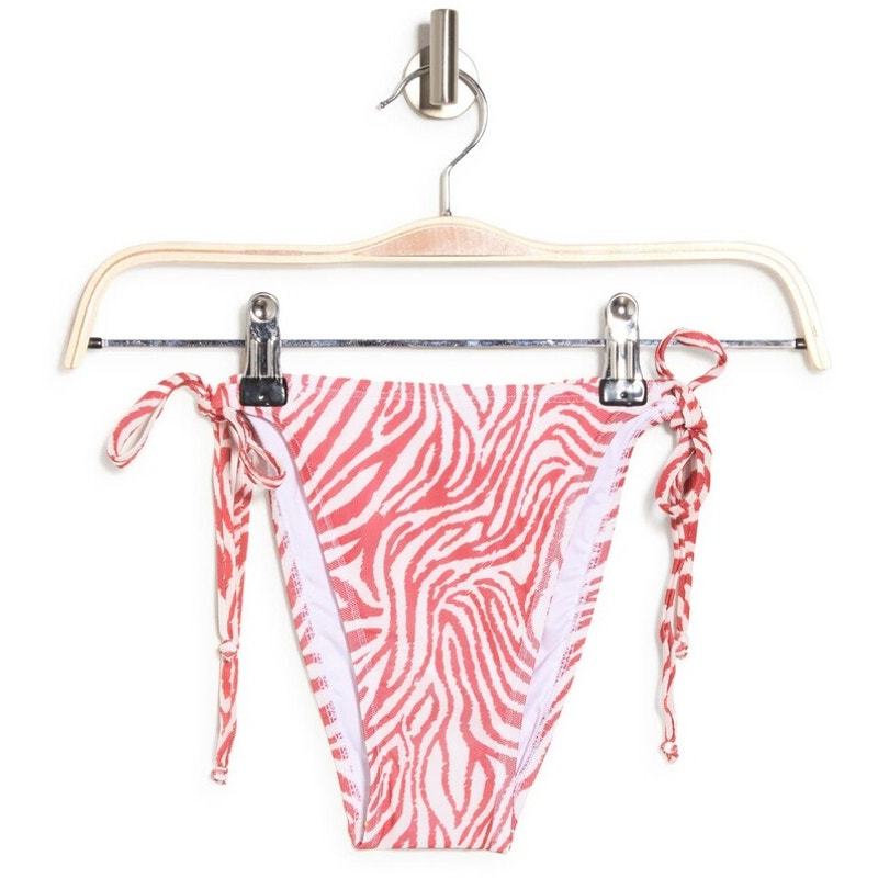 KENDALL + KYLIE Tiger Striped Side Tie Bikini Bottom Rust Abstract XL NEW - $20.00