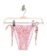 KENDALL + KYLIE Tiger Striped Side Tie Bikini Bottom Rust Abstract XL NEW - $27.58 CAD