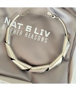 8 OTHER REASONS Twisted Collar Necklace, Silver, Rustic Style, NWT - $73.87