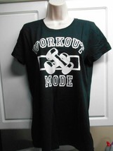 Workout Mode  Sz L Black Tee Tshirt T shirt Ladies Large L - £7.80 GBP