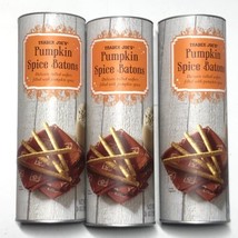 3X CANS Trader Joes Pumpkin Spice Baton Wafer Cookies 5 OZ Each Seasonal 11/2024 - £16.34 GBP