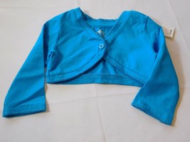 The Children's Place Baby Girl's Long Sleeve Over Shirt 6-9 Months Blue NWOT - $12.86