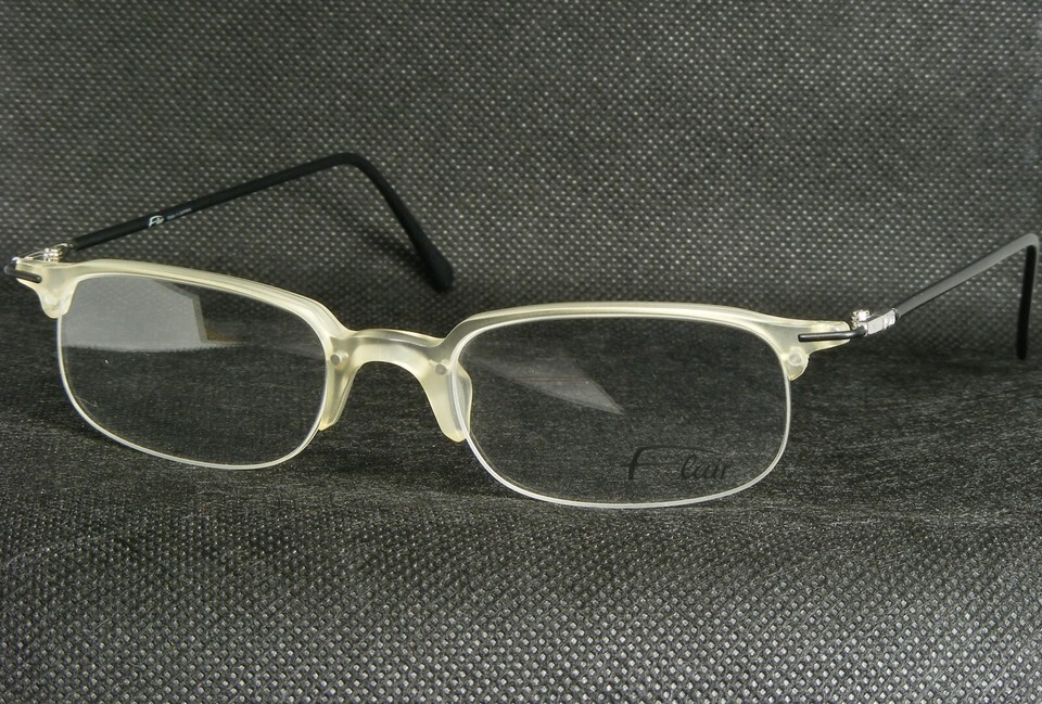 Flair 54 131 MATT CLEAR /BLACK /SILVER EYEGLASSES GLASSES 49-20-145mm Ge... - $81.18