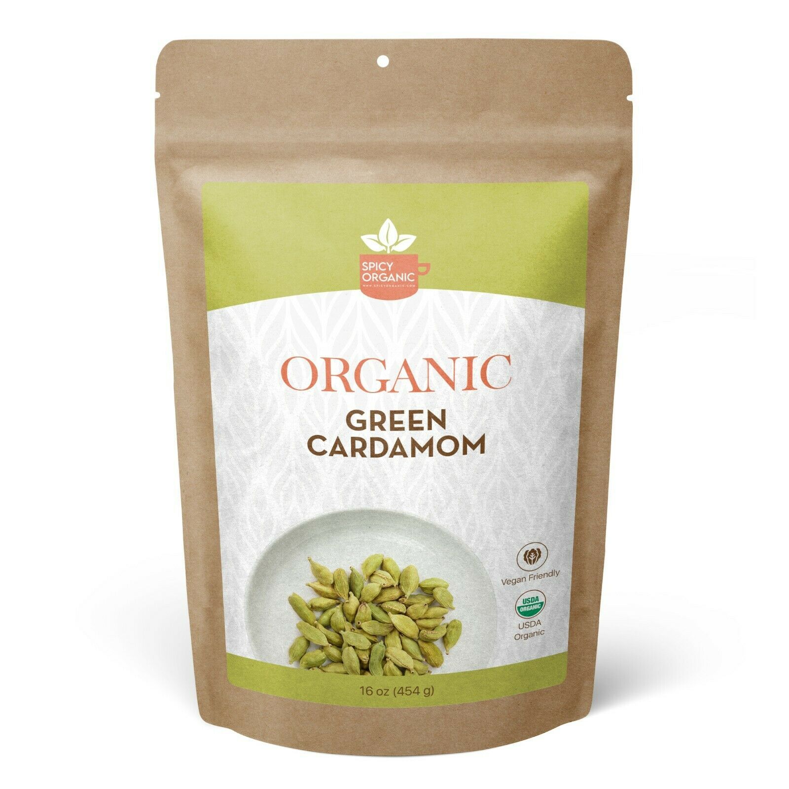 Primary image for Organic Green Cardamom Pods Whole - Gluten Free - Fresh Cardamom Seeds - 16 OZ