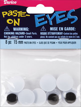Paste On Wiggle Eyes 15mm Black - £10.68 GBP