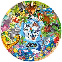QUOKKA Round Floor Puzzles Animals for Kids Ages 2-8, 48 Pieces Floor Pu... - £13.69 GBP