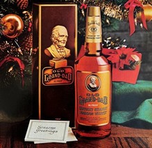 Old Grand Dad Kentucky Bourbon Christmas 1980 Advertisement Distillery D... - $29.99