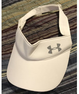 Under Armour Women&#39;s OSFM Adjustable Visor White Gray Logo - £14.52 GBP