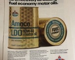 vintage Amoco Motor Oil Print Ad  Advertisement 1979 pa1 - £5.40 GBP