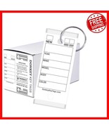 250 White Laminated Key Tags with Metal Rings - Fade-Resistant, Durable ... - $800.95 MXN