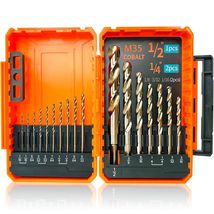 Cobalt Drill Bit Set (1/16-1/2 Inch, 17PCS), M35 High Speed, Plastic and... - $28.99