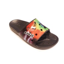 Crocs Classic Tiedye Graphic Slide Sandal Womens 9 Mens 7 Slip On Comfort Shoes - £21.61 GBP