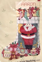 DIY Candamar Santas Visit Fireplace Toys Christmas Crewel Stocking Kit 40209 - £214.98 GBP