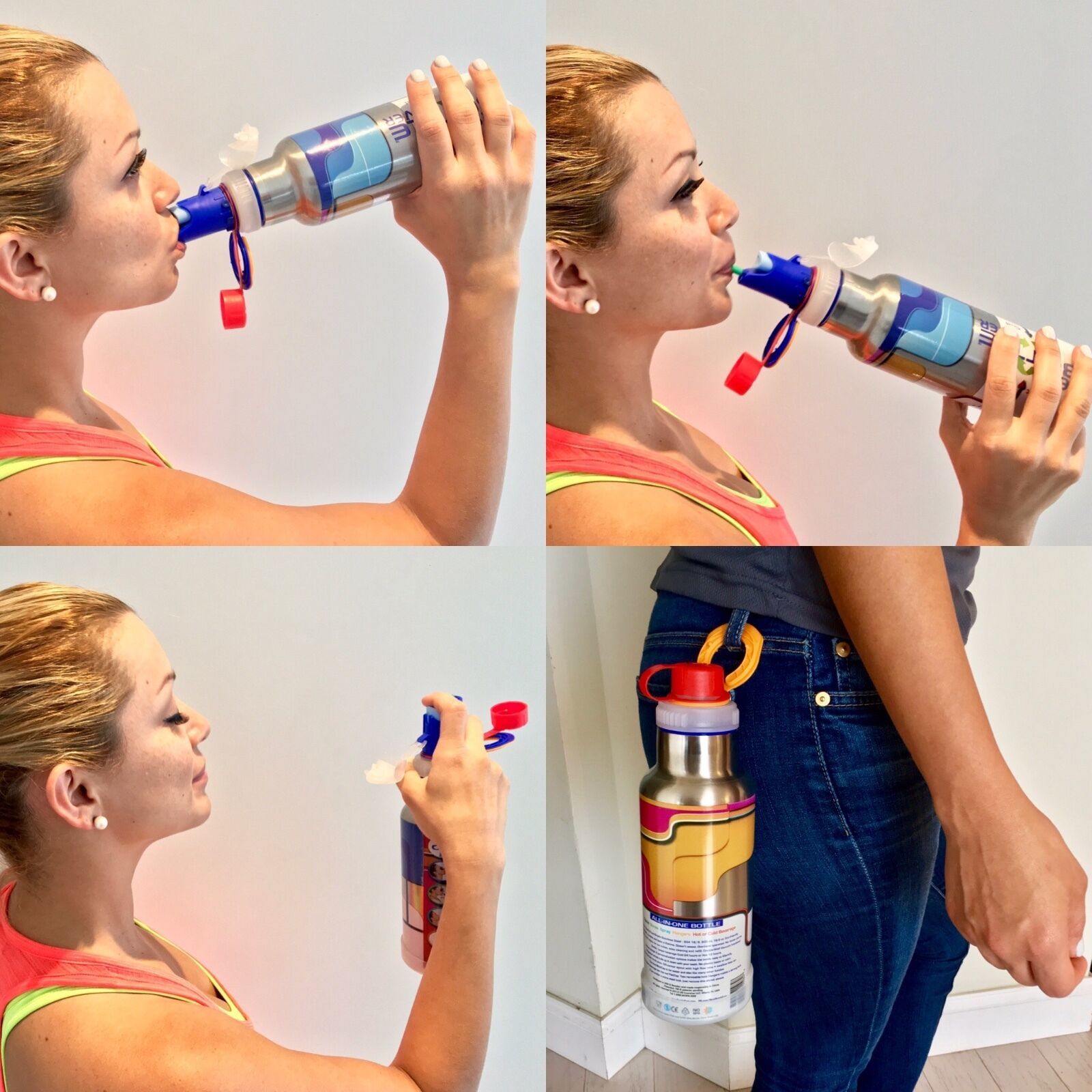 Fitness Running Yoga Insulated Stainless Steel Water Bottle With Straw Spout