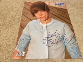 Justin Bieber Selena Gomez teen magazine poster clipping Tiger Beat ligh... - $5.00