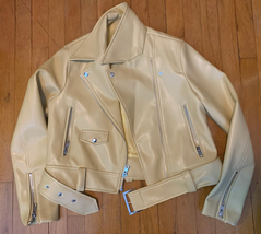 Urban Outfitters Celeste Faux Leather Moto Jacket: Size-Medium - £63.30 GBP