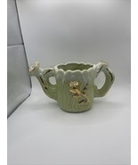 Vintage Shafer 23K Gold Guaranteed Light Green Watering Can Planter Gild... - $13.87 CAD