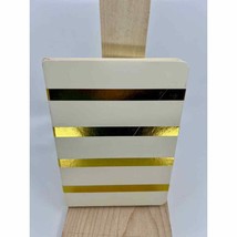 Target Hardcover Opalhouse Gold Leaf Striped Notebook Journal 7.5&quot; X 5&quot; NEW - £8.94 GBP