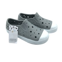 Harper Canyon Boys Girls Surf Perforated Slip-On Sneaker Water Shoes Gray 10 - £9.91 GBP