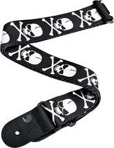 D&#39;Addario Accessories Guitar Strap - Guitar Accessories -, Cross Bone Sk... - £28.28 GBP