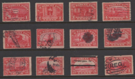 ZAYIX 1913 US Q1-Q12 used Parcel Post Stamps 1c-$1 red [092922S174] - £105.54 GBP