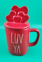 Rae Dunn “LUV YA” Red Valentines Love Mug With Topper Lid - New - £11.84 GBP