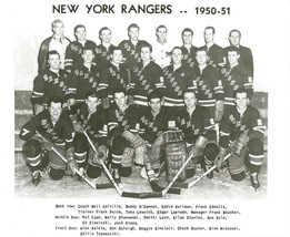 NEW YORK RANGERS 1950-51 TEAM NY 8X10 PHOTO HOCKEY NHL PICTURE B/W - $4.94