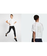 new adidas ZNE TEE women ATHLETICS white sport shirt sz L gym run z.n.e. - $559.32 MXN