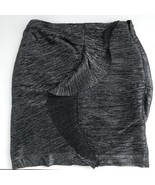 Maje Pencil Skirt Large Metallic Gray Cocktail Evening Party Mini Ruffle... - £25.76 GBP