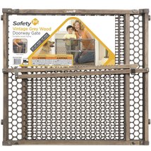 Safety 1st Vintage Wood Baby Gate with Pressure Mount Fastening, Grey - $41.19