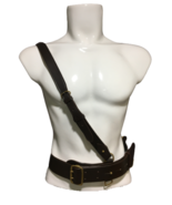 Army Sam Browne Belt With Shoulder Strap Brown Leather Brass Uniform Acc... - £31.38 GBP