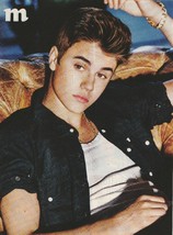 Justin Bieber teen magazine pinup clipping teen idols preteen sad look p... - $65.69 MXN