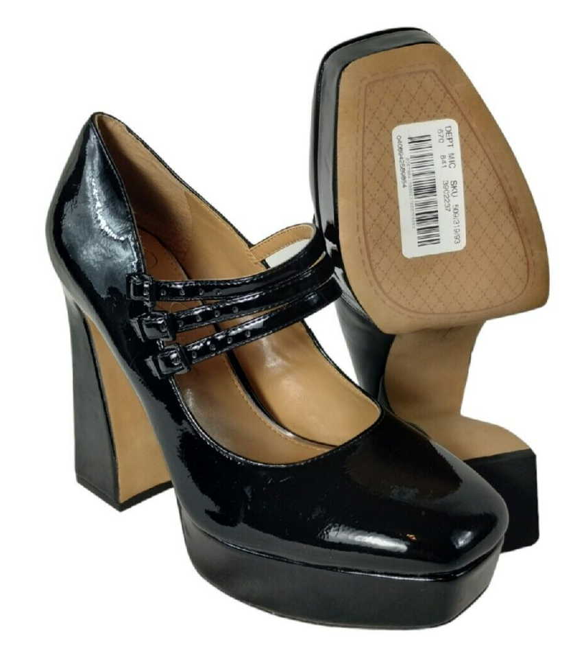 Primary image for Jessica Simpson Darena Patent Mary Jane Platform Pumps Womens 8 Strappy New