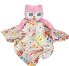Blankets And Beyond Baby Pink Owl Security Blanket Plush Soft Pacifier Holder - £44.32 GBP