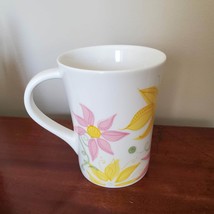 Starbucks 2006 Spring Flowers Mug, 13 oz, Pink Yellow Floral Bouquet