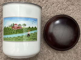 NAIF DESIGN STORAGE JAR Villeroy &amp; Boch 5&quot; tall made In Luxembourg - $40.00