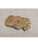 Vintage, Gold Tone, Stylized Double Koi Carp Brooch / Pendant - $52.68