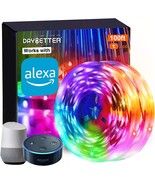 Led Lights Strip 100ft Bedroom Decoration works with Alexa and Google As... - £23.56 GBP