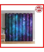 Outer Space Galaxy Blackout Curtains - 2 Panels, 70% Light Blocking for ... - $978.16 MXN