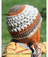 Crochet toddler braided earflap beanie PATTERN ONLY - £6.25 GBP