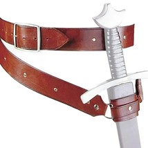 Men Medieval Renaissance Swords Holder Belt Waist Sheath Adult Larp Warrior Pira - £88.87 GBP