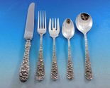 Rose by Stieff Sterling Silver Flatware Set For 8 Service 45 Pieces Repo... - £2,093.24 GBP