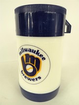 1980s Milwaukee Brewers &amp; Maxwell House Thermos - Complete w/ Stopper &amp; Cup - £11.36 GBP