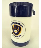 1980s Milwaukee Brewers &amp; Maxwell House Thermos - Complete w/ Stopper &amp; Cup - £11.35 GBP