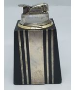 Accendino Art Deco Reed &amp; Barton In Argento Sterling Applicato Nero - $2,895.58 MXN