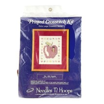 Needles n&#39; Hoops Cross Stitch Sampler Kit 464 Apple Extra Large Print - $19.26